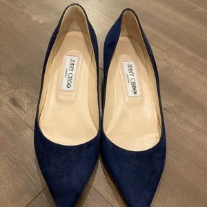 Jimmy choo blue suede heels